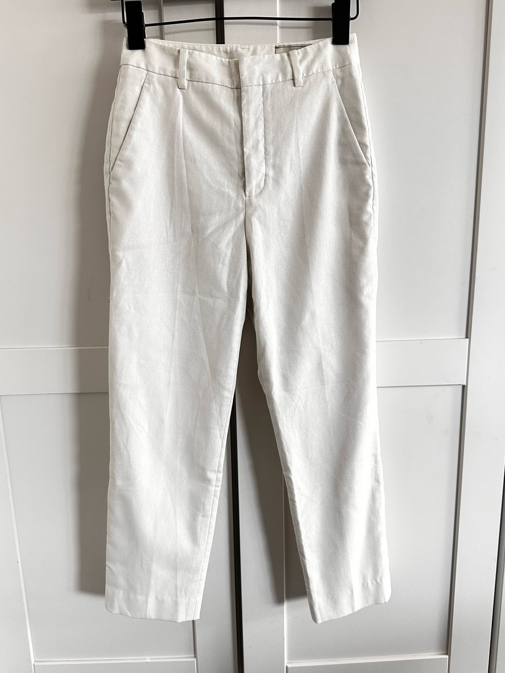 United Arrows Tokyo White Cropped Ankle Pants Trousers 26” Waist
